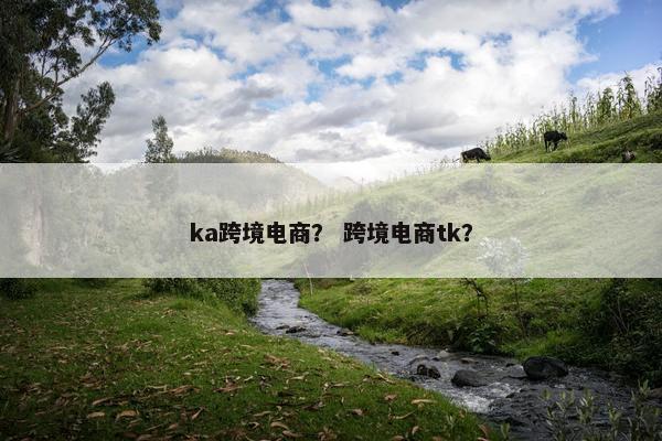 ka跨境电商？ 跨境电商tk？