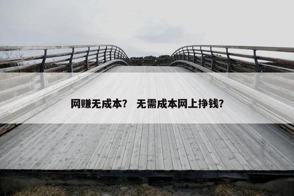 网赚无成本？ 无需成本网上挣钱？