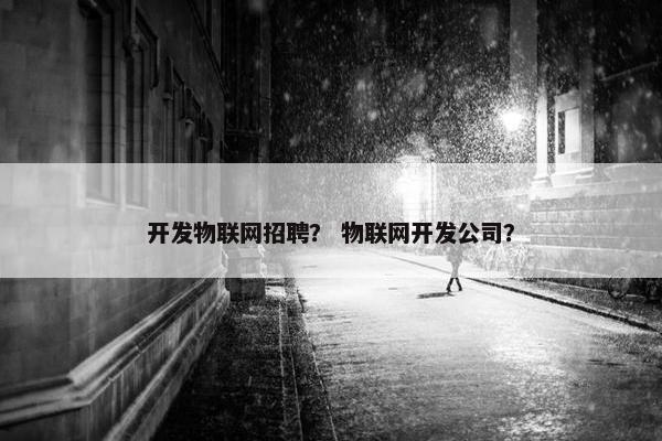 开发物联网招聘？ 物联网开发公司？