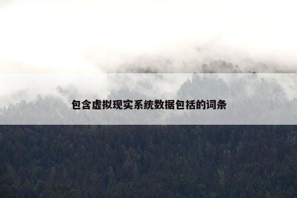 包含虚拟现实系统数据包括的词条