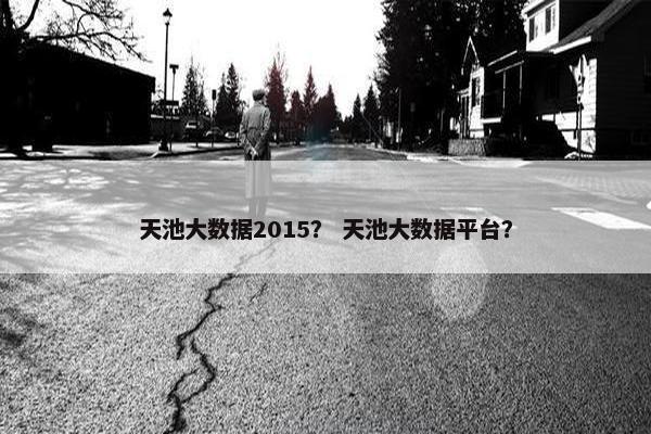 天池大数据2015？ 天池大数据平台？