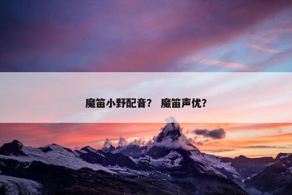 魔笛小野配音？ 魔笛声优？
