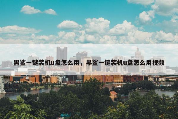 黑鲨一键装机u盘怎么用，黑鲨一键装机u盘怎么用视频