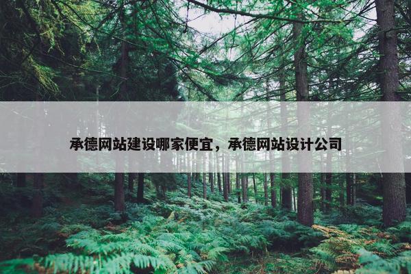 承德网站建设哪家便宜，承德网站设计公司