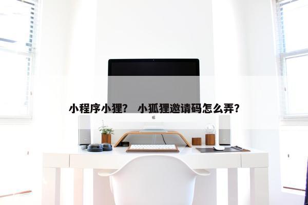 小程序小狸？ 小狐狸邀请码怎么弄？