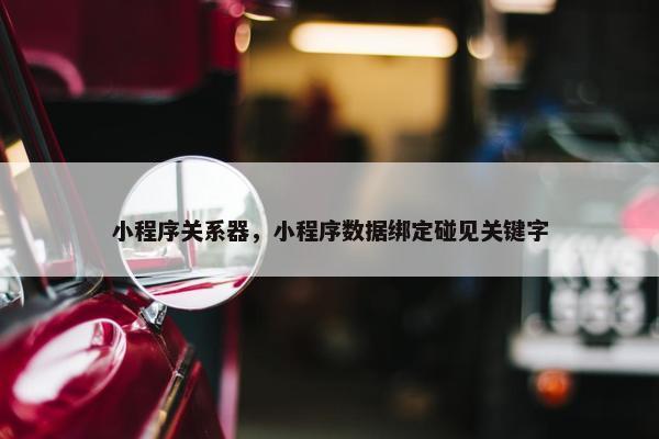 小程序关系器，小程序数据绑定碰见关键字