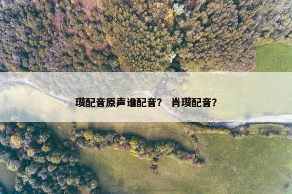 瓒配音原声谁配音？ 肖瓒配音？