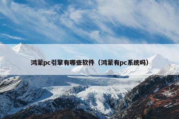 鸿蒙pc引擎有哪些软件（鸿蒙有pc系统吗）