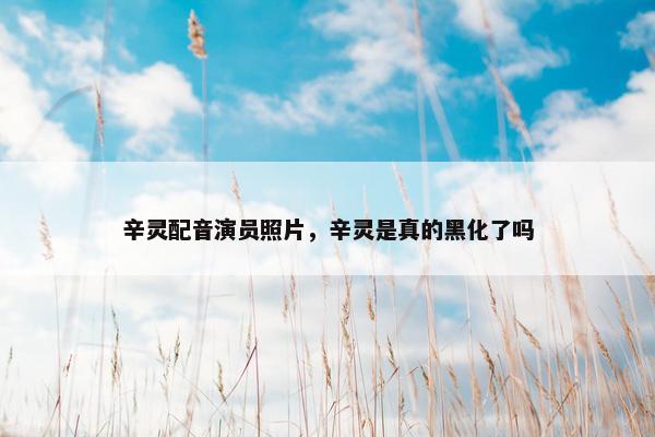 辛灵配音演员照片，辛灵是真的黑化了吗