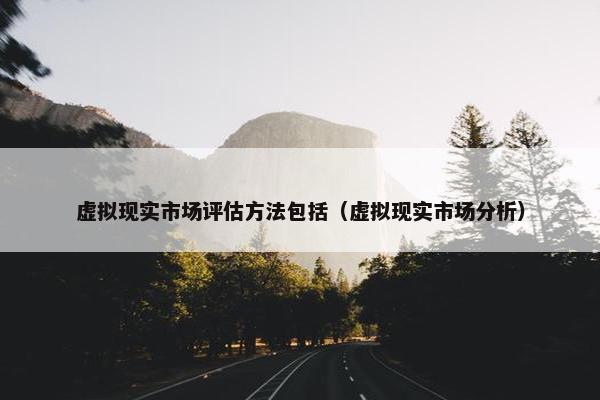 虚拟现实市场评估方法包括（虚拟现实市场分析）