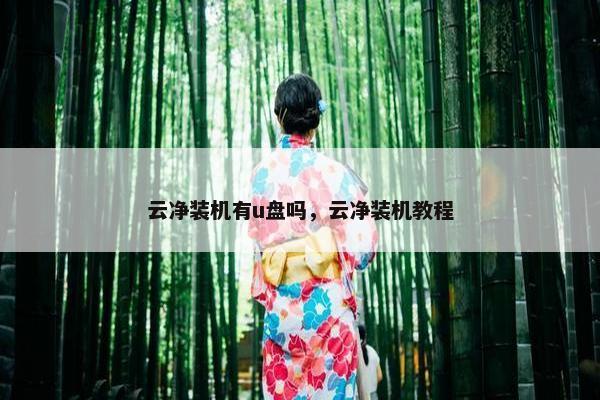 云净装机有u盘吗，云净装机教程