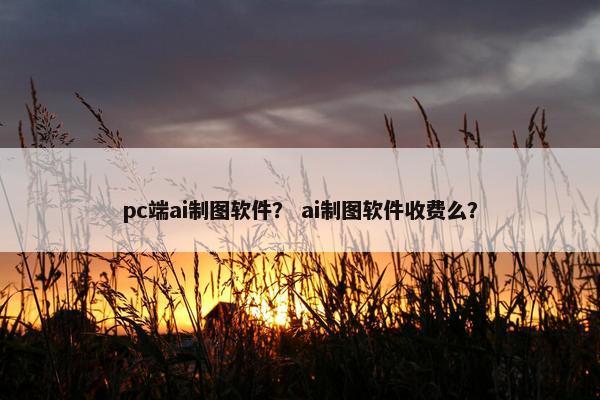 pc端ai制图软件？ ai制图软件收费么？