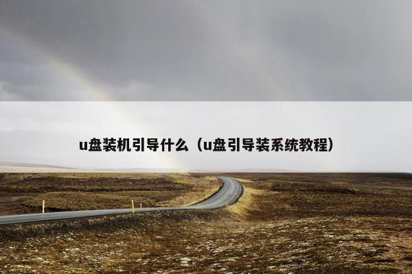 u盘装机引导什么（u盘引导装系统教程）