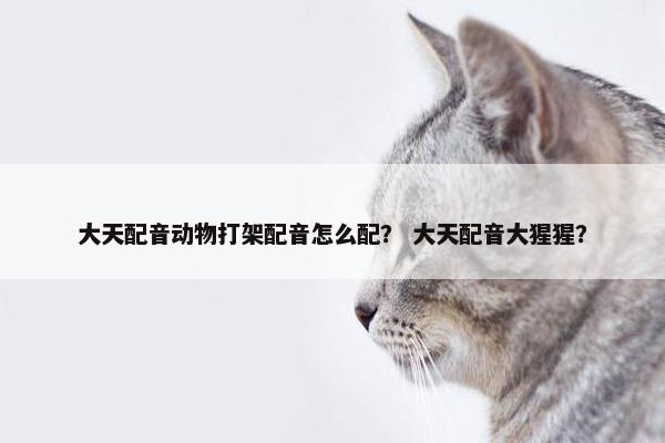 大天配音动物打架配音怎么配？ 大天配音大猩猩？