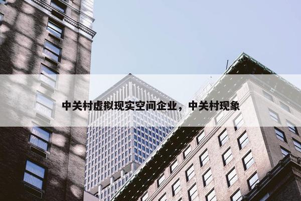 中关村虚拟现实空间企业，中关村现象