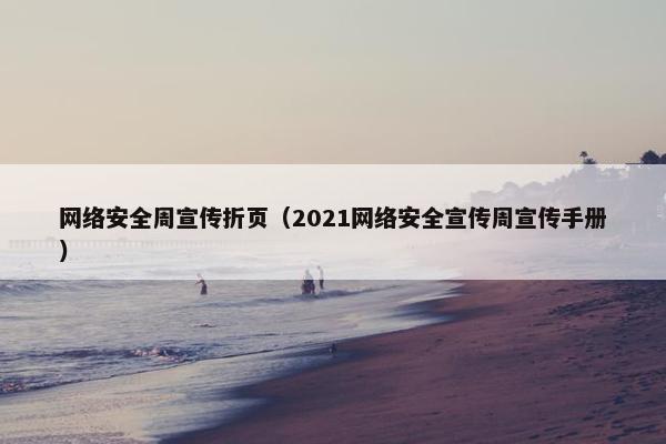 网络安全周宣传折页（2021网络安全宣传周宣传手册）