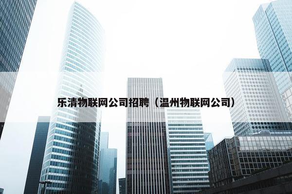 乐清物联网公司招聘（温州物联网公司）