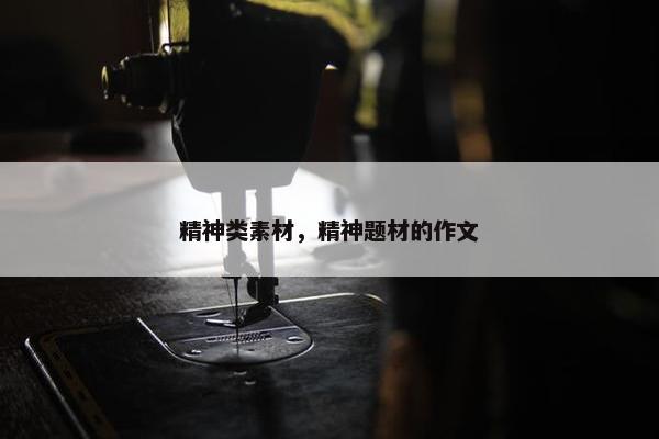 精神类素材，精神题材的作文