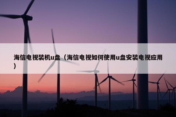 海信电视装机u盘（海信电视如何使用u盘安装电视应用）