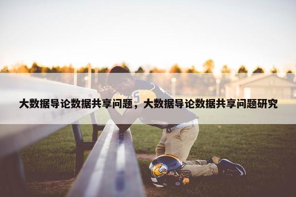 大数据导论数据共享问题，大数据导论数据共享问题研究