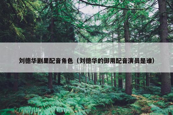 刘德华剧里配音角色（刘德华的御用配音演员是谁）
