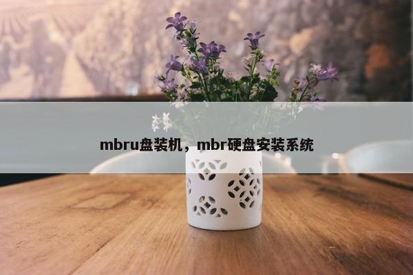 mbru盘装机，mbr硬盘安装系统