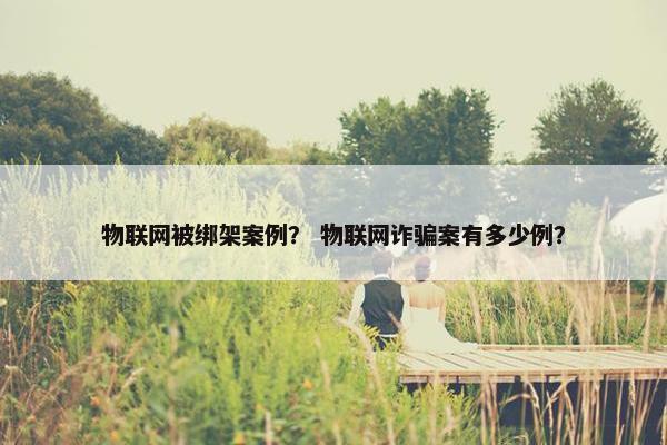 物联网被绑架案例？ 物联网诈骗案有多少例？