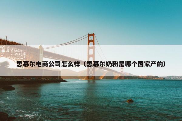 思慕尔电商公司怎么样（思慕尔奶粉是哪个国家产的）