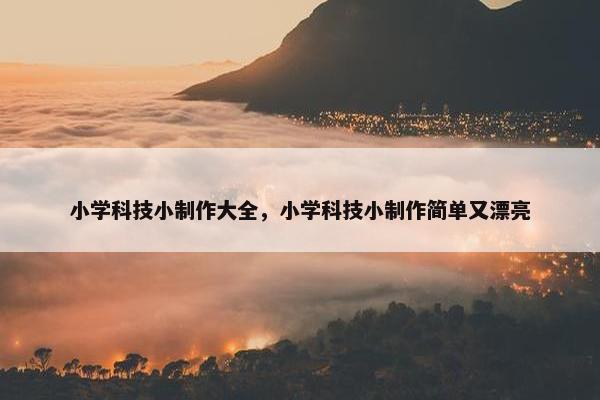 小学科技小制作大全，小学科技小制作简单又漂亮