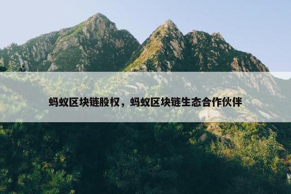 蚂蚁区块链股权，蚂蚁区块链生态合作伙伴