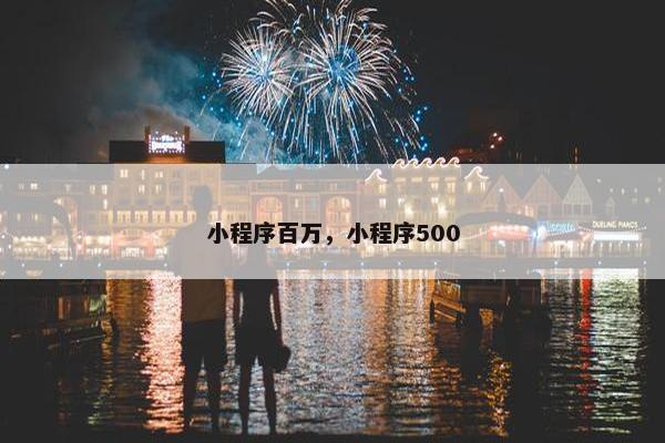 小程序百万，小程序500