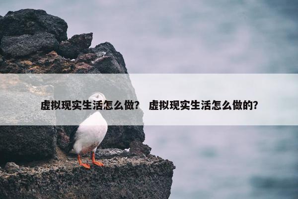虚拟现实生活怎么做？ 虚拟现实生活怎么做的？