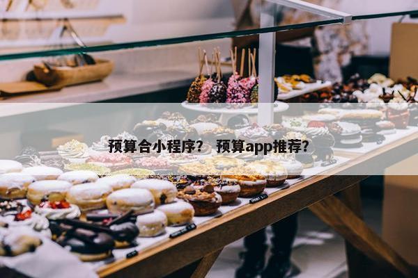 预算合小程序？ 预算app推荐？