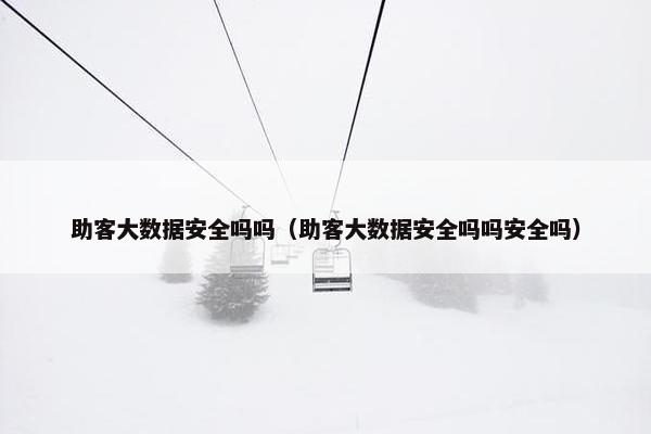 助客大数据安全吗吗（助客大数据安全吗吗安全吗）