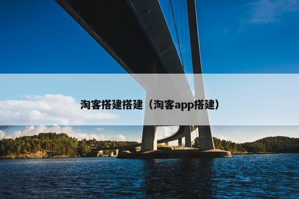 淘客搭建搭建（淘客app搭建）