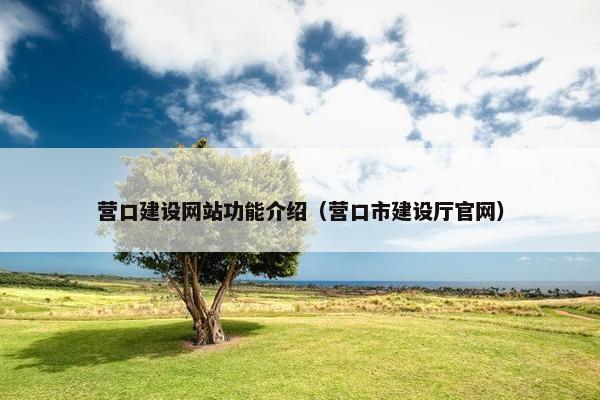 营口建设网站功能介绍（营口市建设厅官网）