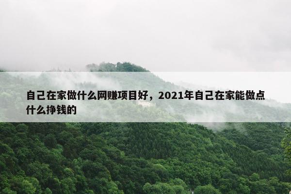 自己在家做什么网赚项目好，2021年自己在家能做点什么挣钱的