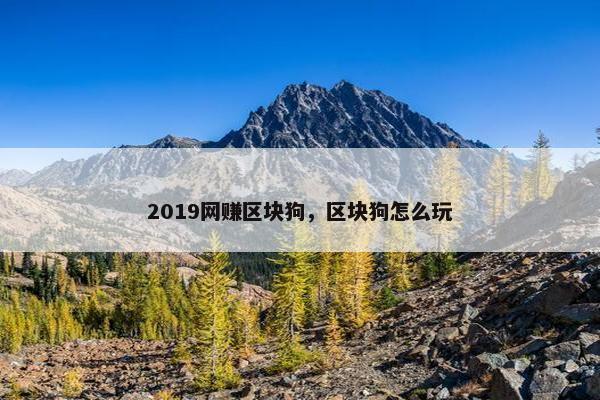 2019网赚区块狗，区块狗怎么玩