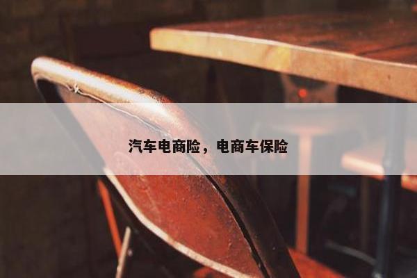 汽车电商险，电商车保险