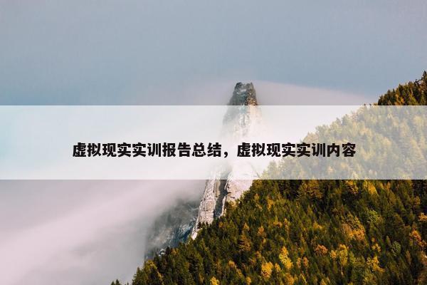 虚拟现实实训报告总结，虚拟现实实训内容