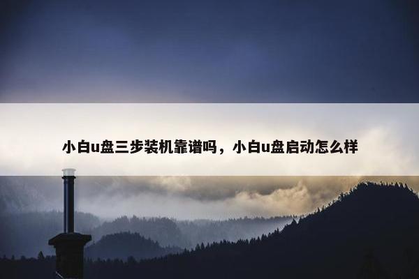 小白u盘三步装机靠谱吗，小白u盘启动怎么样
