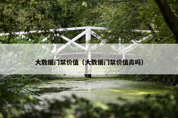 大数据门禁价值（大数据门禁价值高吗）