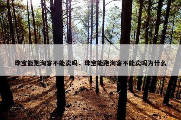 珠宝能跑淘客不能卖吗，珠宝能跑淘客不能卖吗为什么