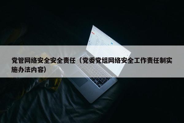 党管网络安全安全责任（党委党组网络安全工作责任制实施办法内容）