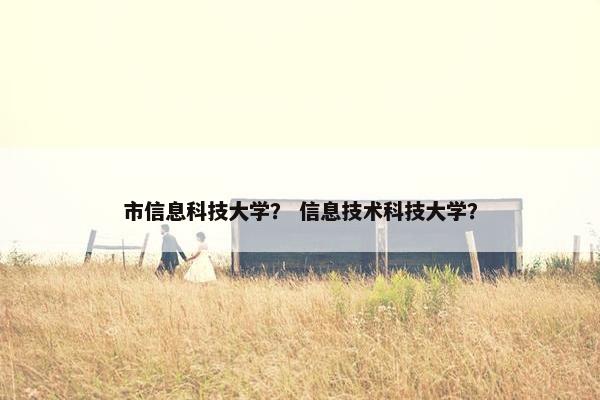市信息科技大学？ 信息技术科技大学？