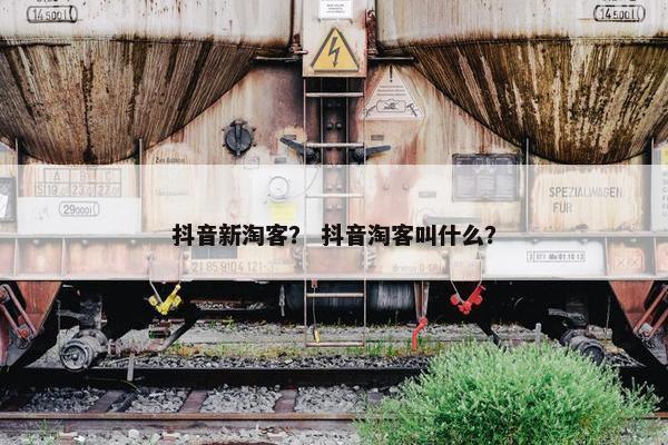 抖音新淘客？ 抖音淘客叫什么？