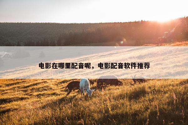 电影在哪里配音呢，电影配音软件推荐