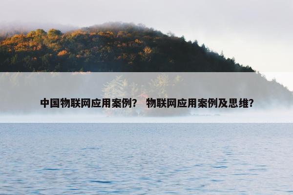 中国物联网应用案例？ 物联网应用案例及思维？