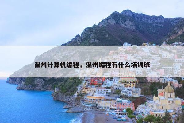 温州计算机编程，温州编程有什么培训班