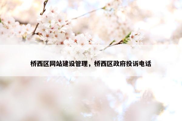 桥西区网站建设管理，桥西区政府投诉电话